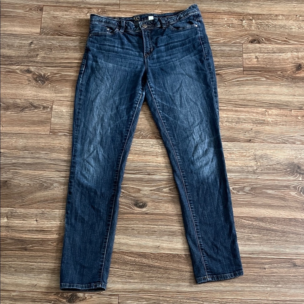 LC Lauren Conrad Dark Indigo Straight Leg Jeans